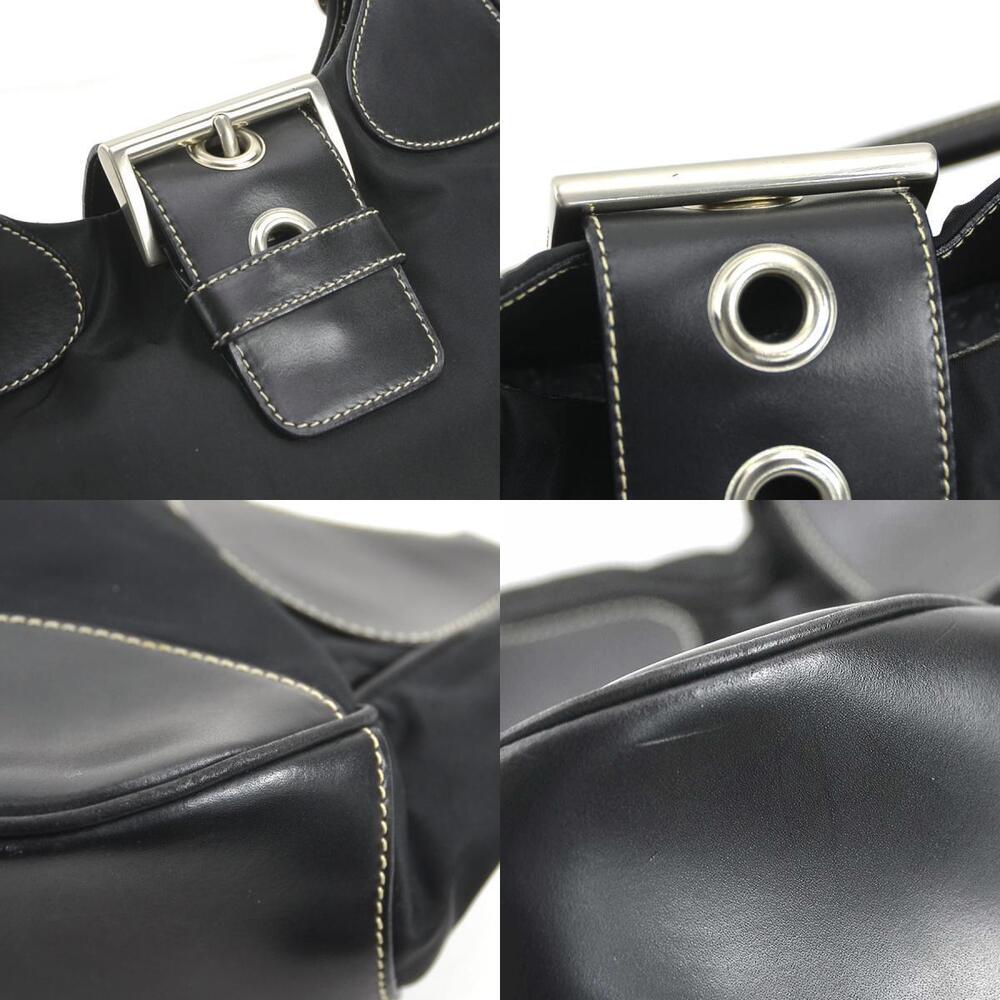 Prada leather silver bag shoulder black accents - Picture 4 of 4